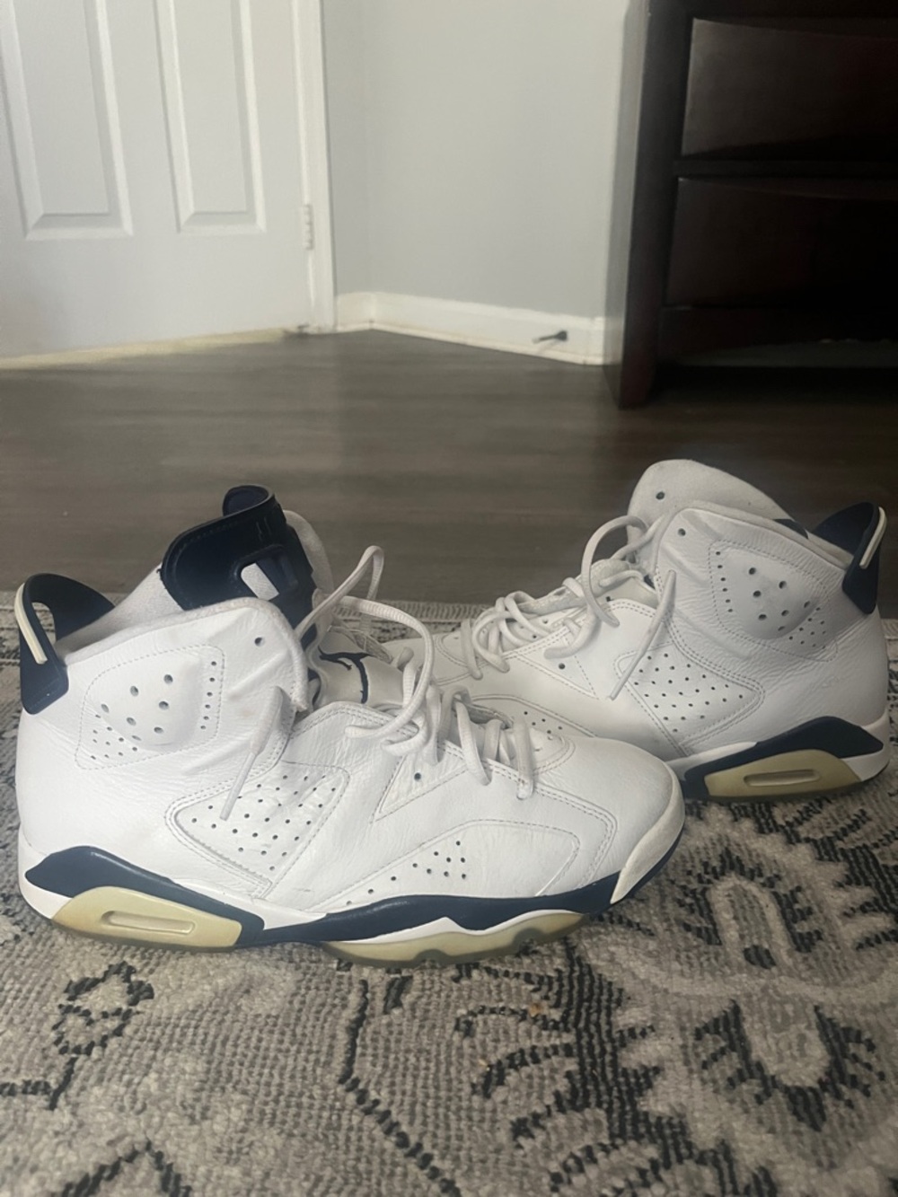 Jordan 6 white and navy